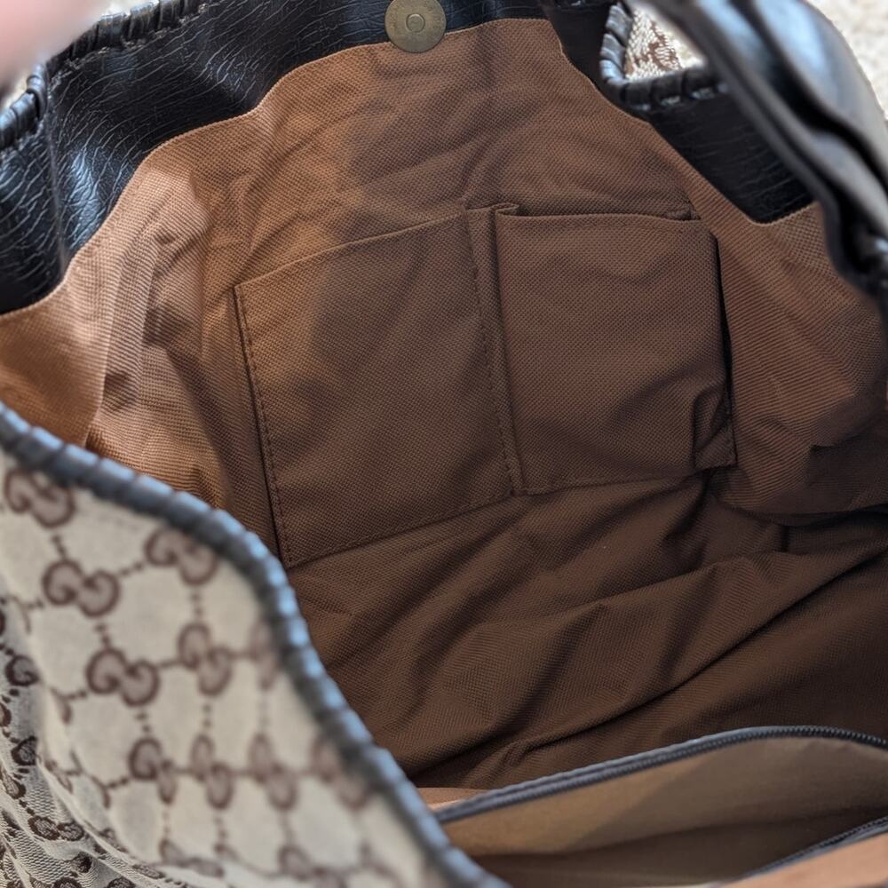 GG Large Monogram Horse bit Hobo Bag Purse *read description!* - Picture 7 of 10